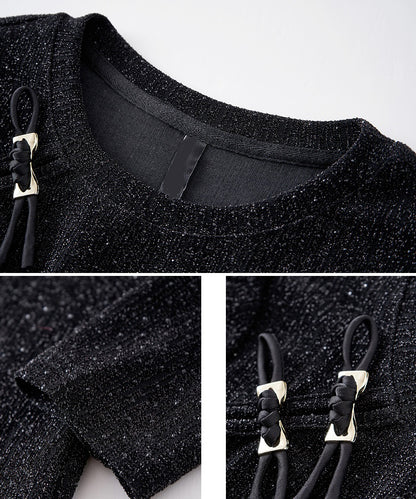 Helen Oriental-Inspired Black Top