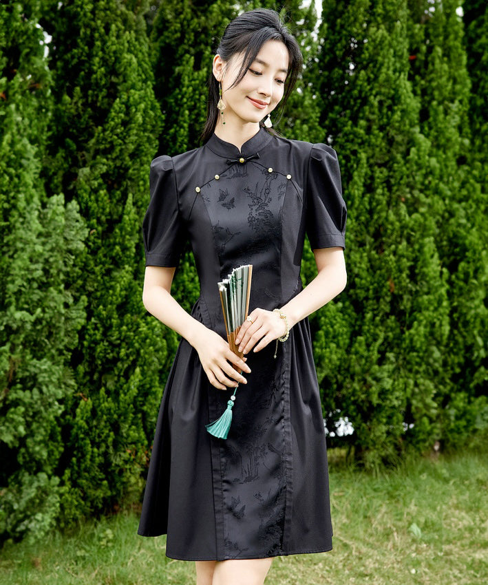 Ning Classy Black Cheongsam