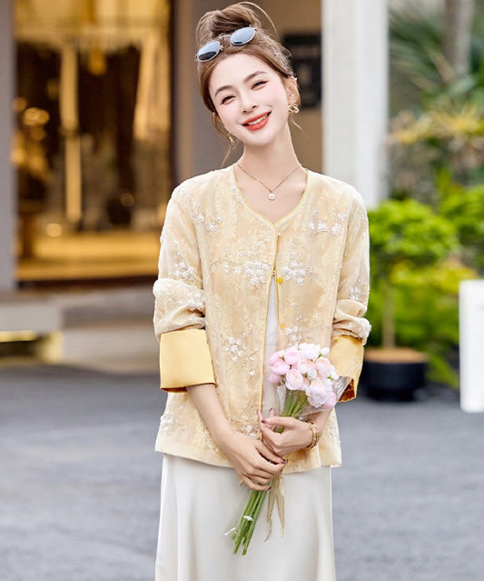 Pearls -Sequins Oriental Cheongsam Jacket