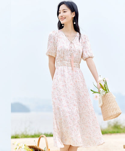 Sandie Oriental Inspired Pink Dress