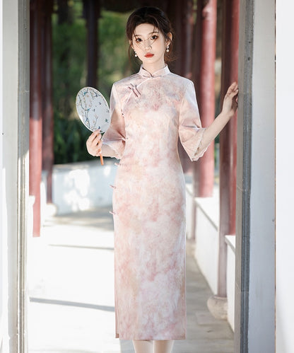 Fuyu Mid-Sleeves Cheongsam