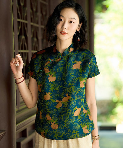 Mumi Bunny Silk Cheongsam Top