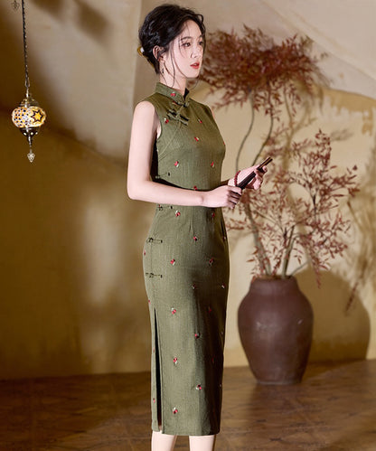 Cherry Olive Cheongsam