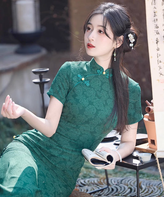 The Green Rose Cheongsam