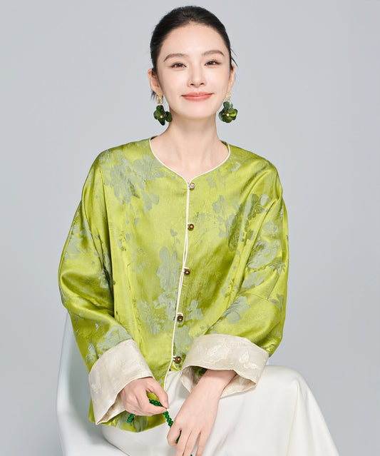 Jade Blossom Silken Jacket