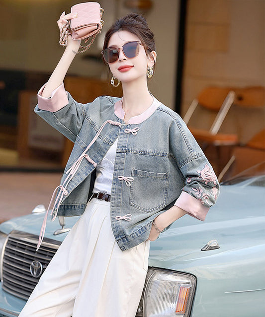 Missy Lovin Oriental Denim Jacket