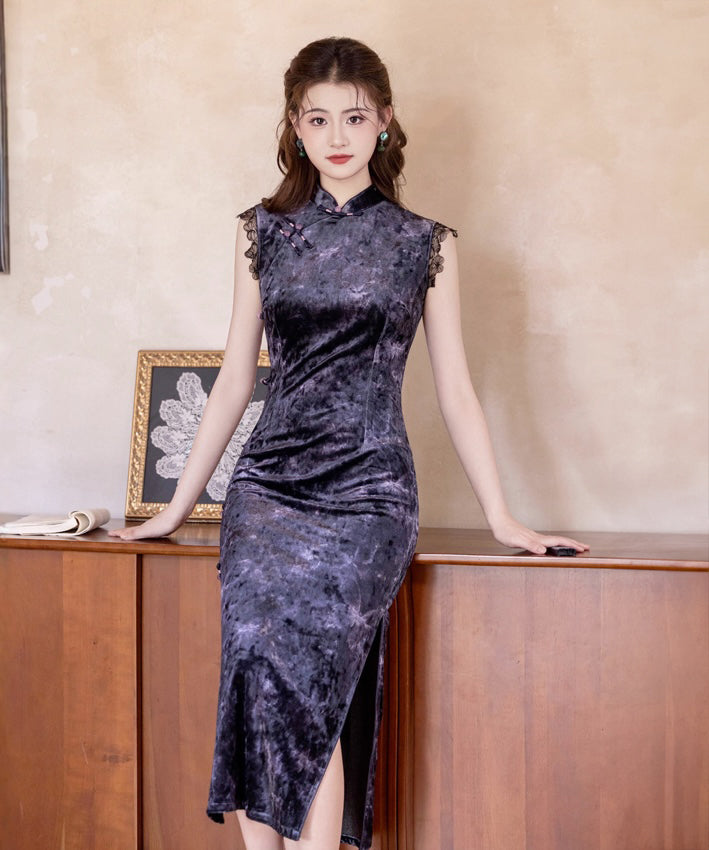 Xixi's Romance Purple Cheongsam