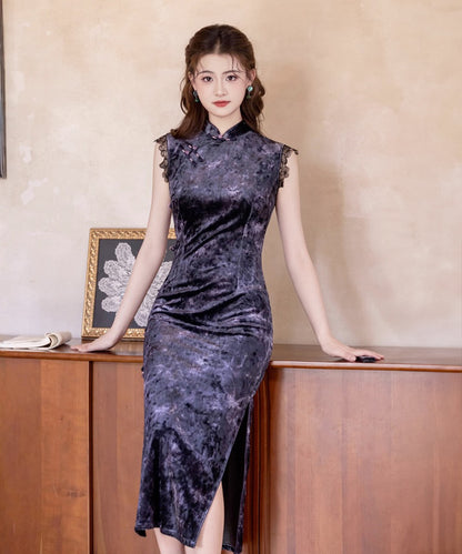 Xixi's Romance Purple Cheongsam
