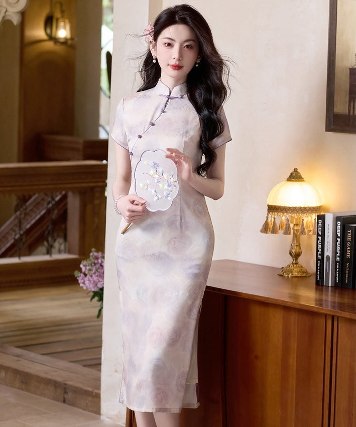 Enci's Mauve Cheongsam