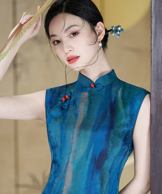 The Beautiful Blue Cheongsam