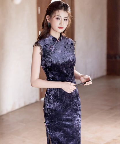 Xixi's Romance Purple Cheongsam