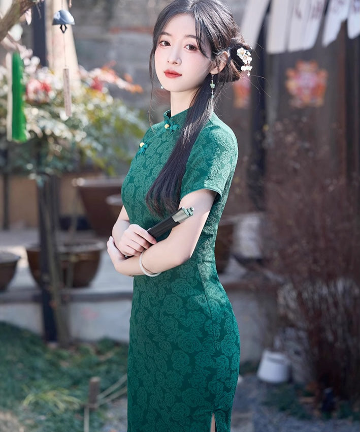 The Green Rose Cheongsam