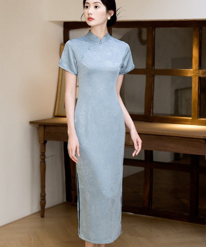 Xiao Shu Wei Blue Cheongsam