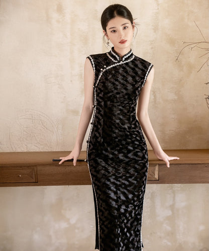 Yuru Capsleeveless Maxi Cheongsam