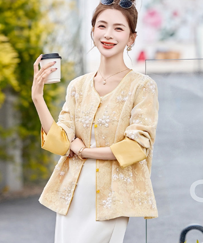 Pearls -Sequins Oriental Cheongsam Jacket