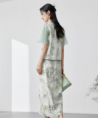 Dorothy Mandarin Knot & Skirt Set