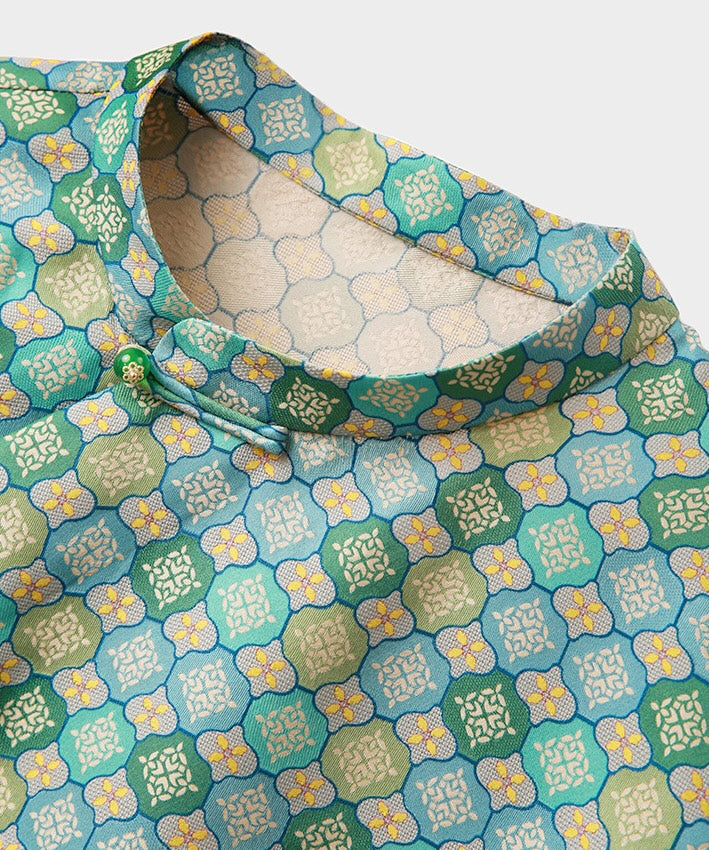 Ruyi Jade Silk Cheongsam Set