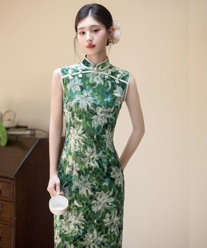 Emerald Lotus Cheongsam