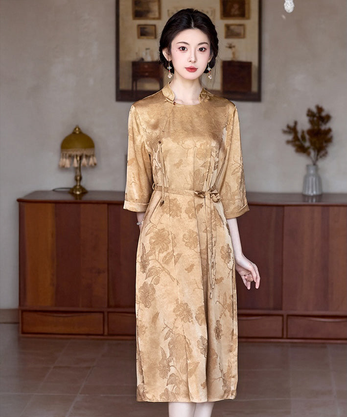 Lady Wen's Mandarin Collar Dress