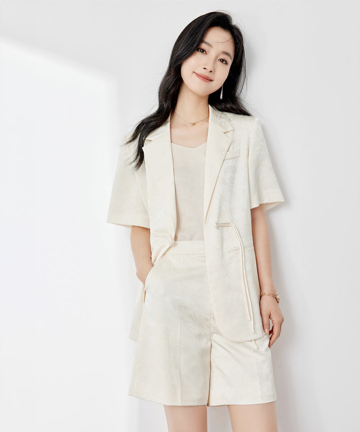 Silk Road Oriental Blazer + Shorts Set