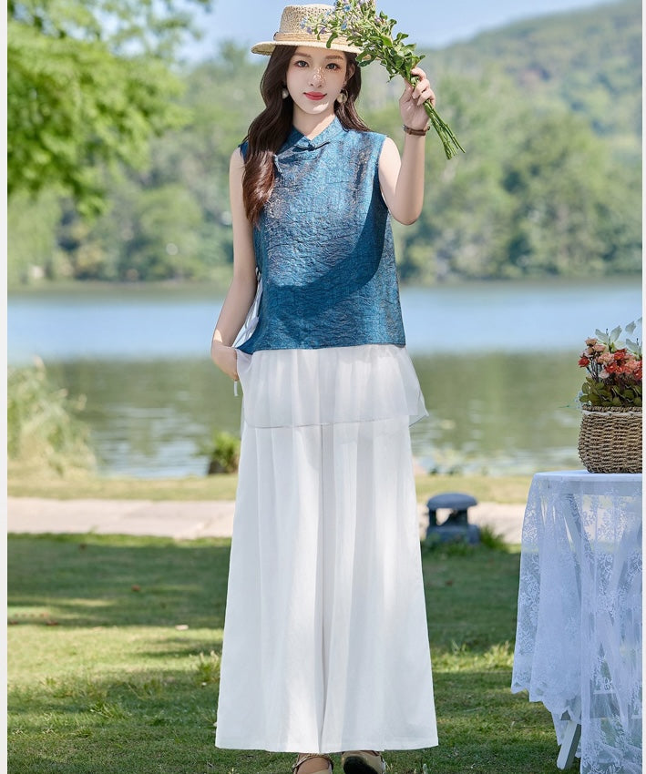 Ensemble Haut et Pantalon Azure Whisper