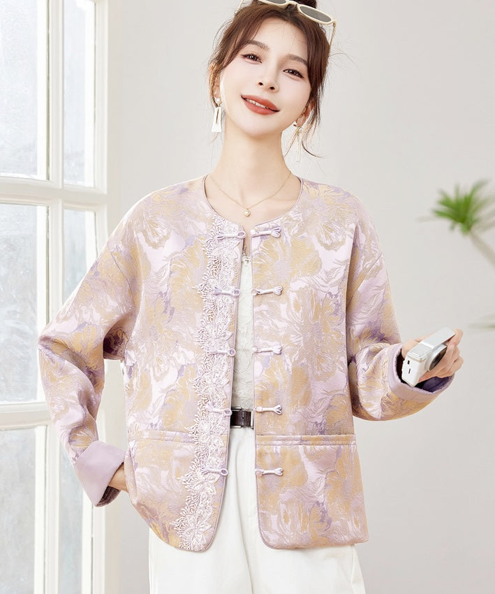 Veste Cheongsam Floraison Douce