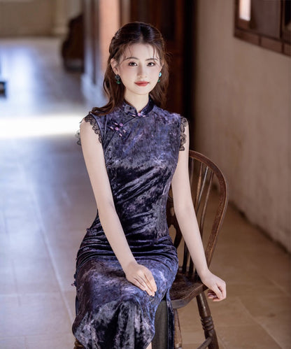 Xixi's Romance Purple Cheongsam