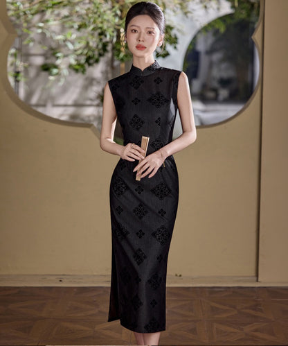 Yifei  Black Cheongsam