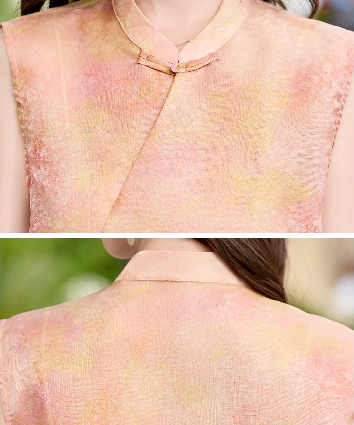 Alora Apricot Cheongsam Set