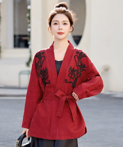 Anya Crimson Wrap Jacket