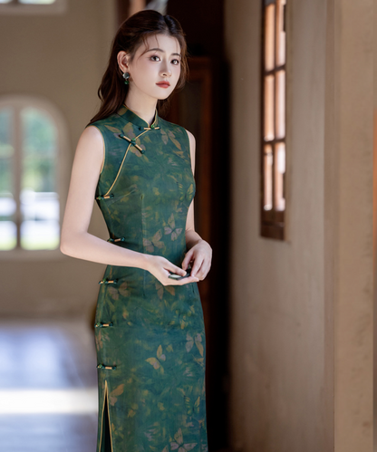Green Butterfly Cheongsam