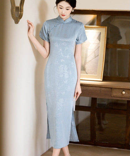 Xiao Shu Wei Blue Cheongsam