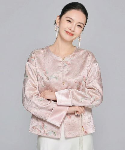 Blush Satin Cheongsam Jacket Top