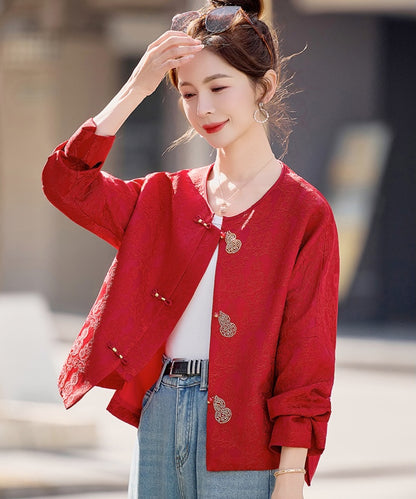 Red Peony Cheongsam Jacket