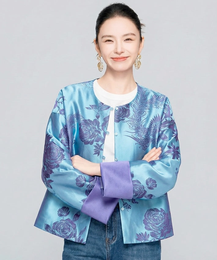 Lavender Peony Cheongsam Jacket