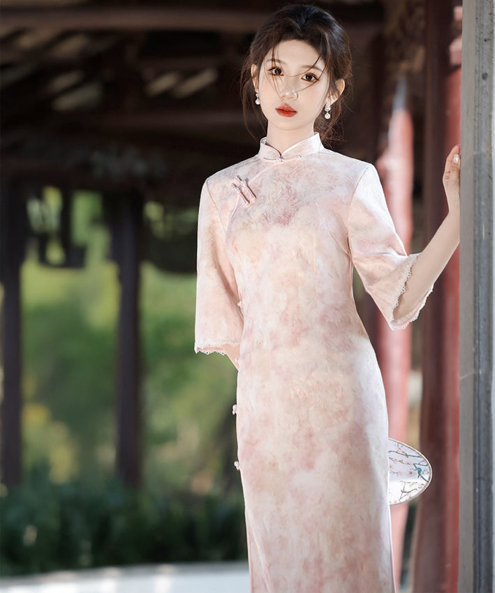 Fuyu Mid-Sleeves Cheongsam