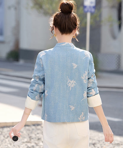 Blue Magnolia Cheongsam Jacket