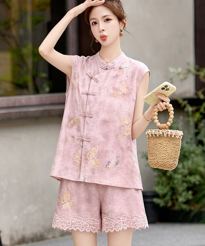 Blush Flutter Cheongsam Set