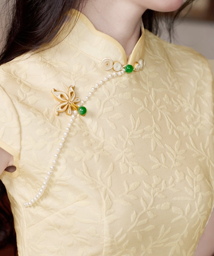 Zhi-Yun Yellow Cheongsam