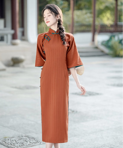 Ruoni Mid Sleeves Cheongsam