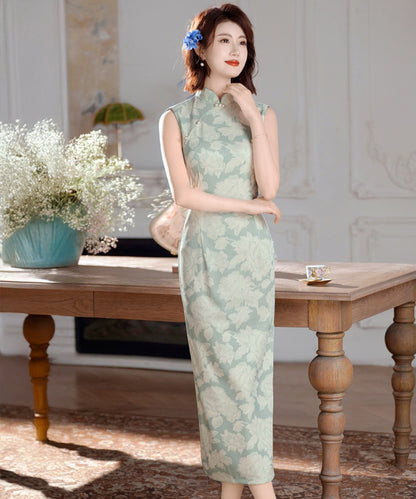 Celadon Bloom Cheongsam