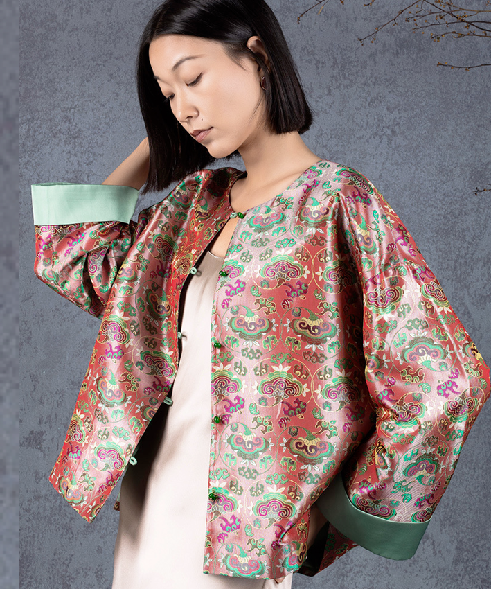Empress Coral Silk Jacket