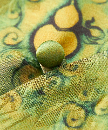 Yellow Gourd Green Tone Cheongsam Top