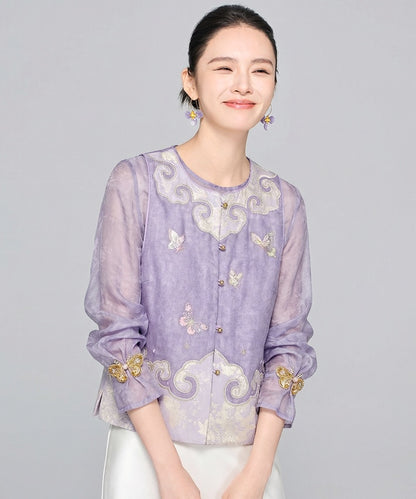 Lavender Fairy Cheongsam Blouse