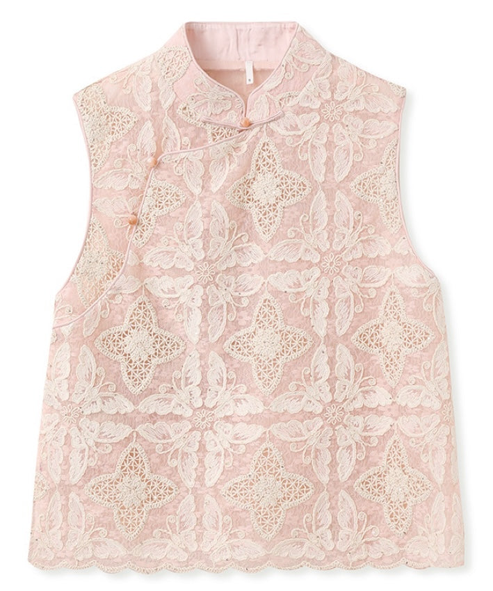 Serenelle Blush Lace Cheongsam Set