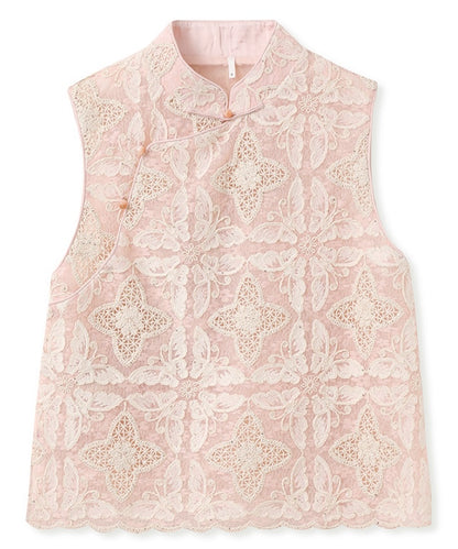 Serenelle Blush Lace Cheongsam Set