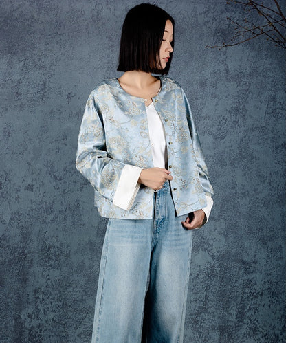 Frosted Magnolia Brocade Jacket