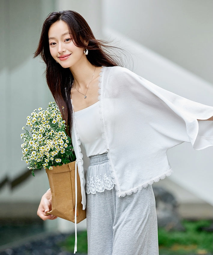 Cloud Lace Tie Jacket