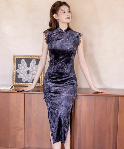 Xixi's Romance Purple Cheongsam