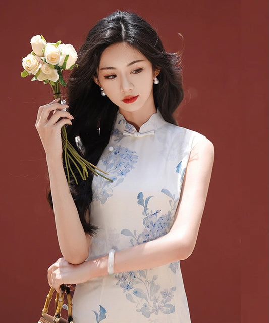 Chari Sleeveless Maxi Cheongsam
